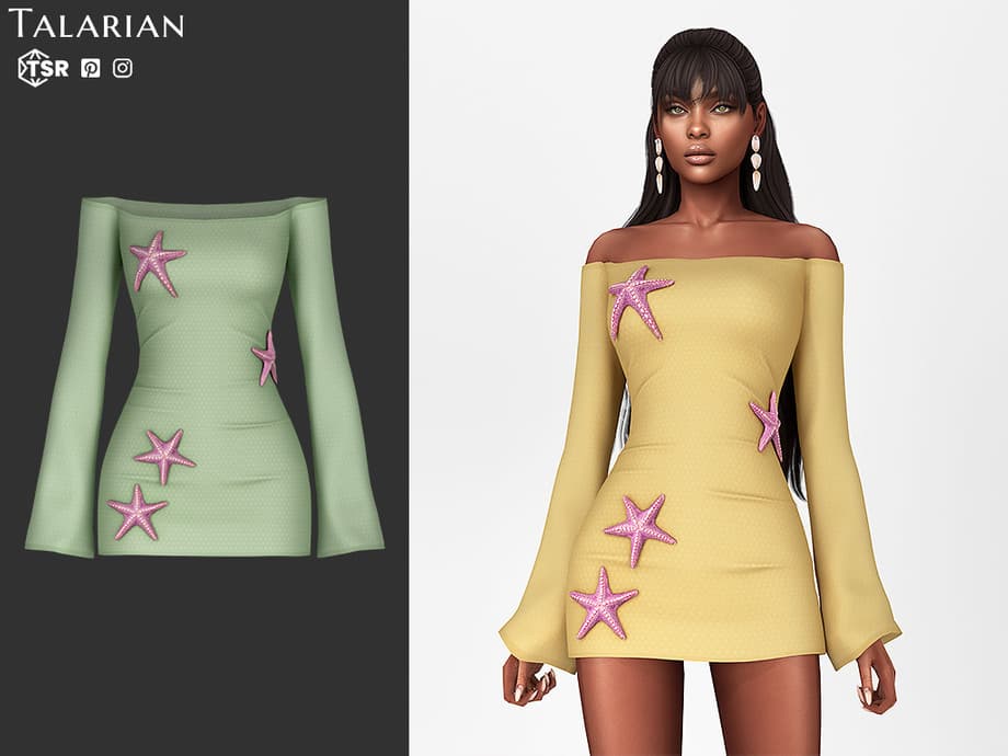 Платье Skyler Starfish Off Shoulder Mini Dress